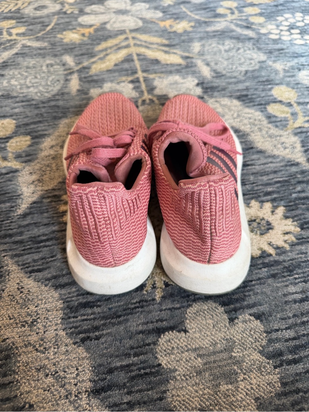 adidas Kids Pink Knit Sneaker with White Sole
